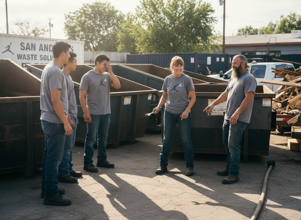 The Silver Dumpster Rental San Andreas team at work in San Andreas